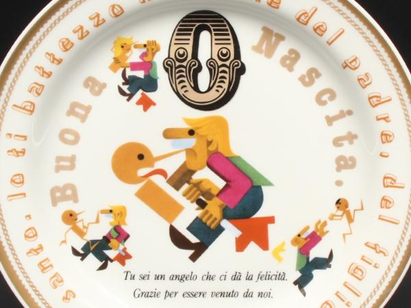 リチャードジノリ バースデープレート 皿 2点セット 21cm ピノキオ 0歳 1歳 Richard Ginori