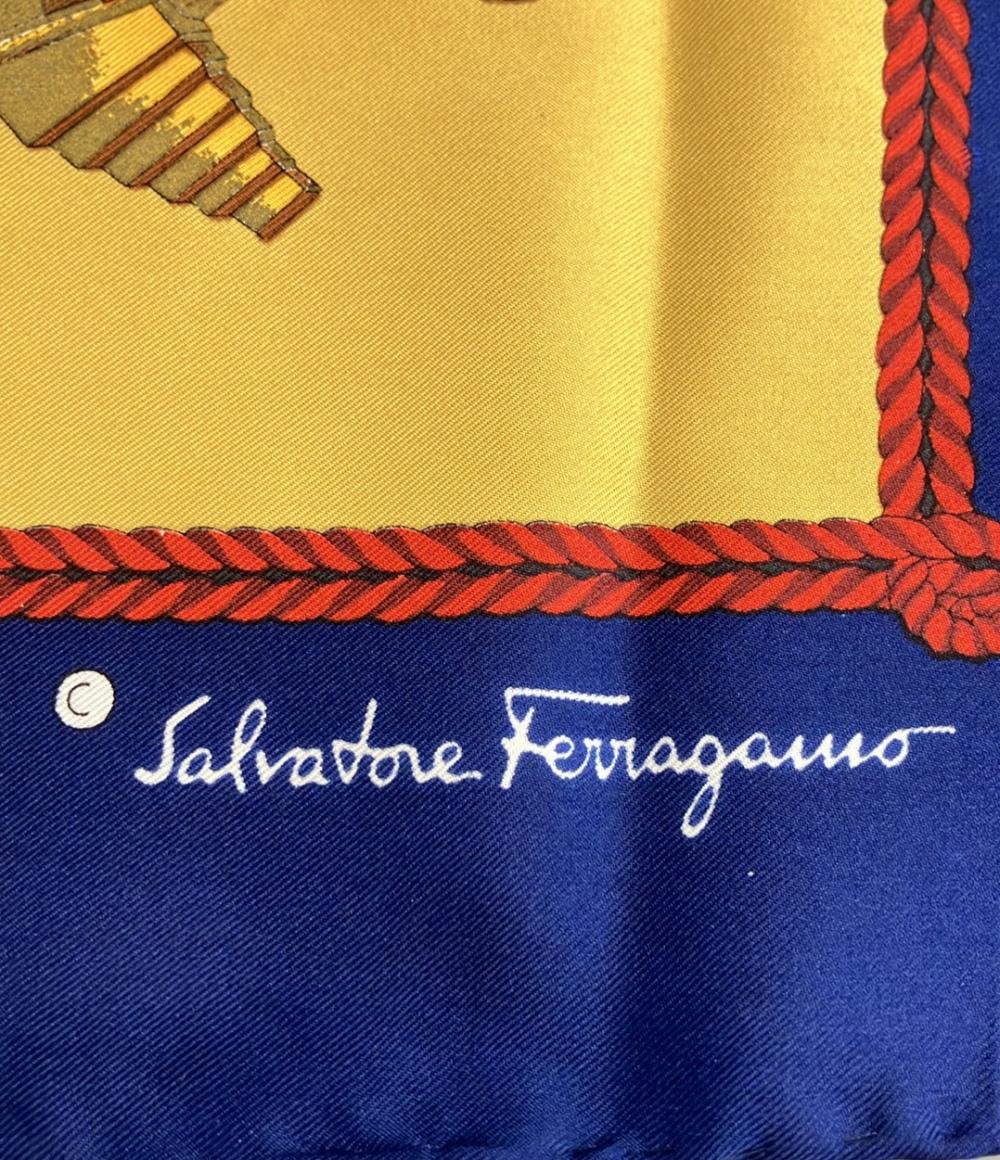 美品 サルヴァトーレフェラガモ スカーフ シルク100% レディース Salvatore Ferragamo