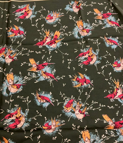 グッチ スカーフ シルク100% 鳥柄 レディース GUCCI