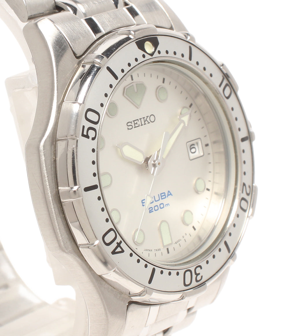 SEIKO 腕時計 ダイバーズ クオーツ ホワイト 7N35-6000 レディース メンズ セイコー