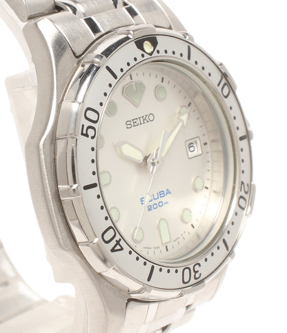 SEIKO 腕時計 ダイバーズ クオーツ ホワイト 7N35-6000 レディース メンズ セイコー