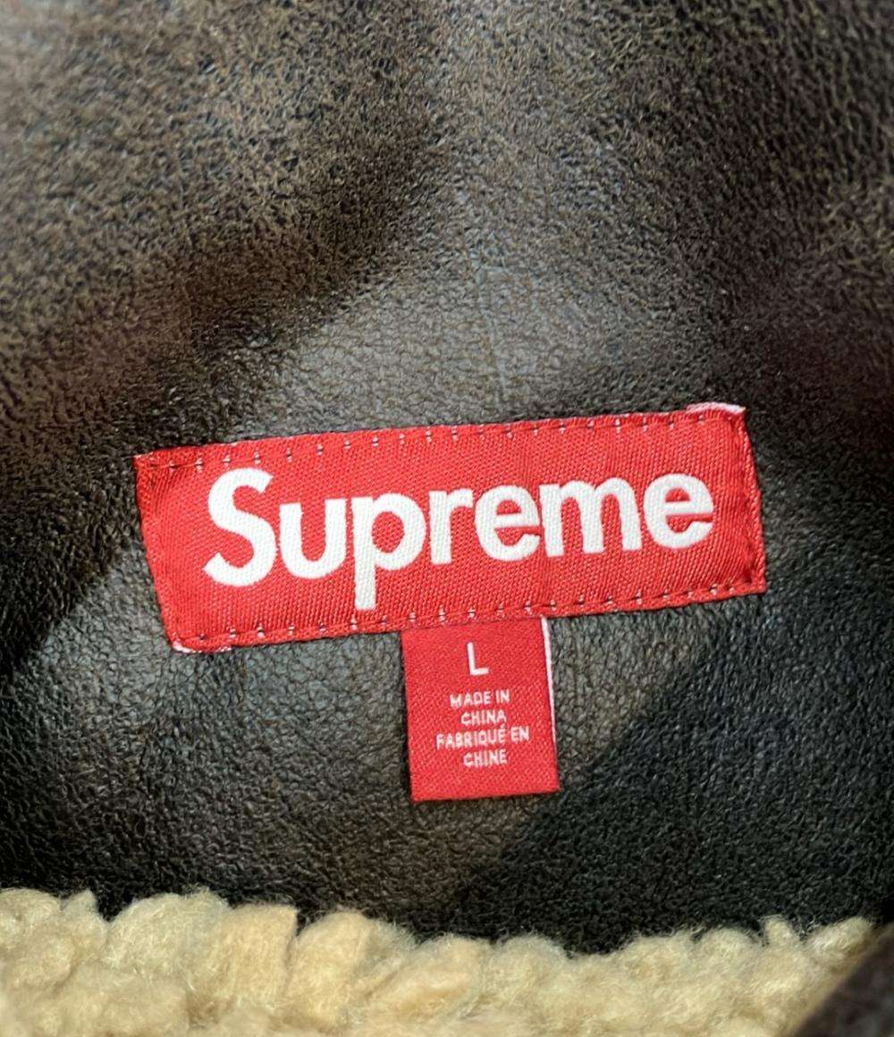 Supreme フェイクファー ベスト Reversible Faux Shearling Work Vest 24AW リバーシブル ファー シアリング ワーク ベスト メンズ SIZE L