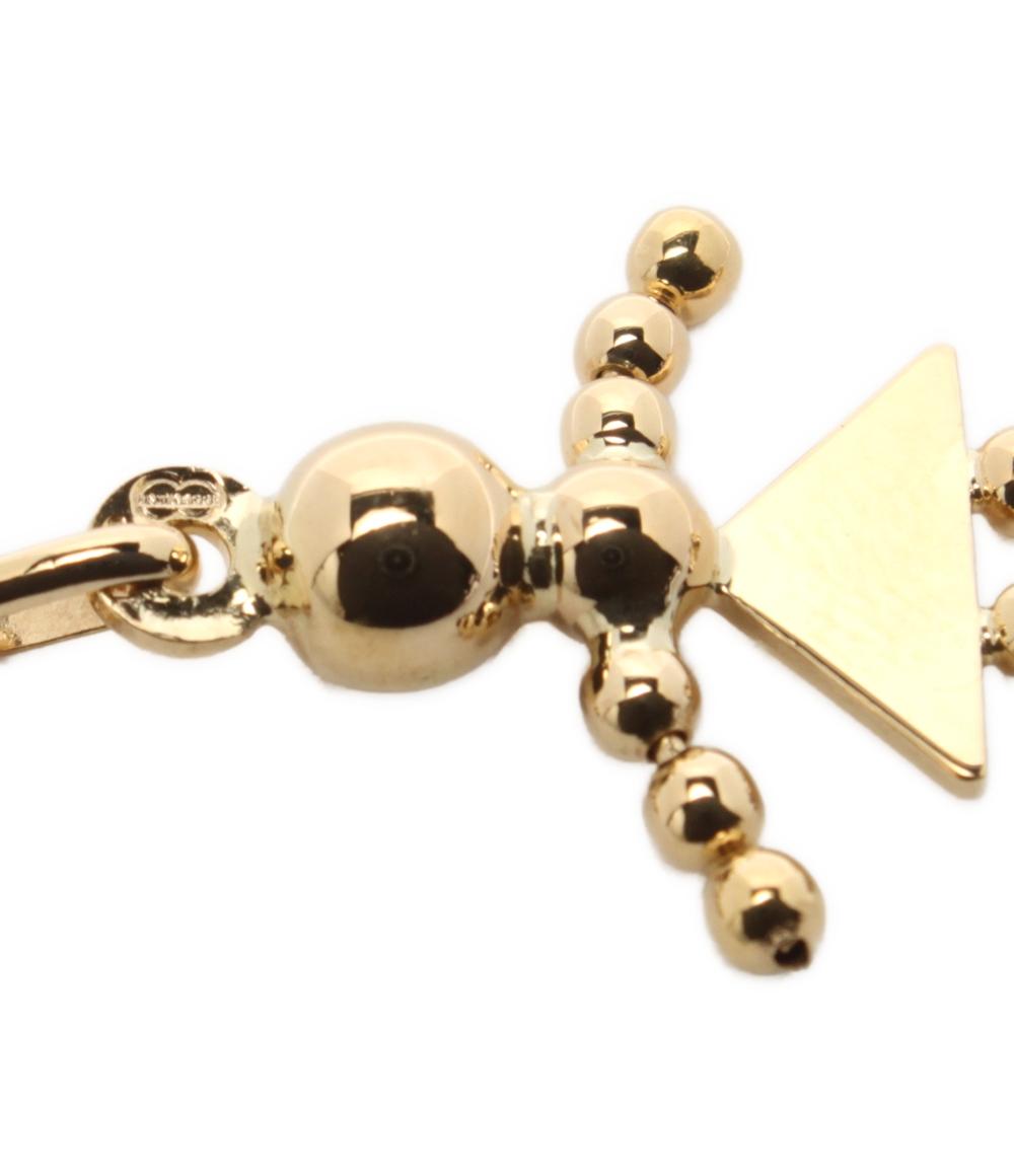 美品 ウノアエレ ネックレス K18 ドールモチーフ 人形モチーフ 女の子モチーフ レディース UNOAERRE