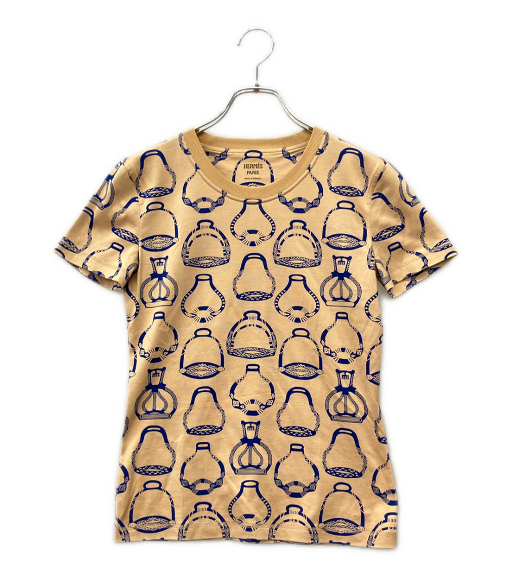 美品 HERMES ファンタジー・デトリエ 半袖 Tシャツ 3E4622DM レディース SIZE 34 エルメス