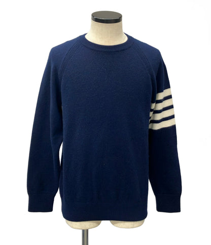 THOM BROWNE 長袖ニット ネイビー カシミア100% MKA049A-00011415 メンズ SIZE 3 (L) トムブラウン