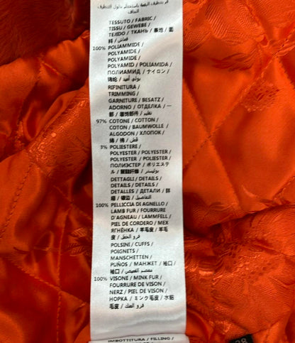 美品 GUCCI ブルゾン ゴーストジャケット ブルゾン BEE刺繍 GGペイント ミンクファー ミリタリー 2016年秋冬 447112 レディース SIZE 38 (S) グッチ