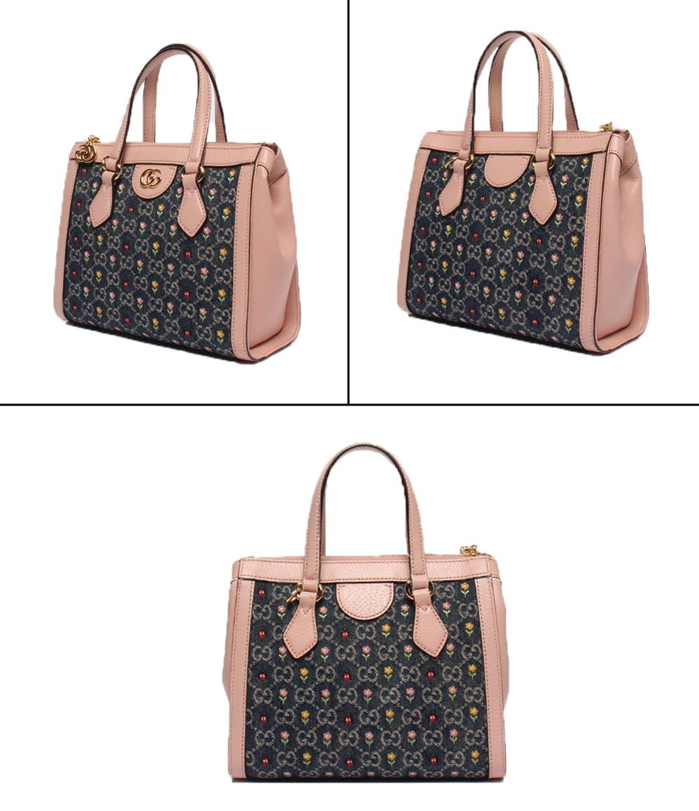 GUCCI 2wayショルダーバッグ ハンドバッグ 斜め掛け フラワー刺繍 デニム JAPAN EXCLUSIVE オフィディア 547551 520901 レディース グッチ