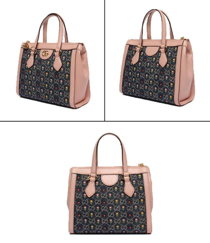 GUCCI 2wayショルダーバッグ ハンドバッグ 斜め掛け フラワー刺繍 デニム JAPAN EXCLUSIVE オフィディア 547551 520901 レディース グッチ