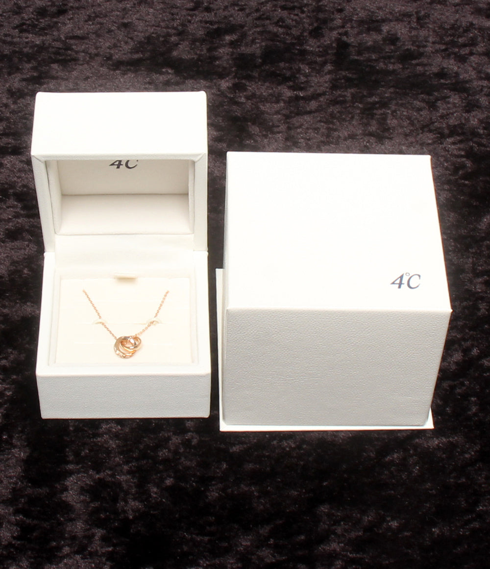美品 4℃ ネックレス K18 ダイヤ レディース ヨンドシー