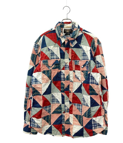 RRL RALPH LAUREN 長袖 パッチワークシャツ メンズ SIZE XL ダブルアールエル ラルフローレン