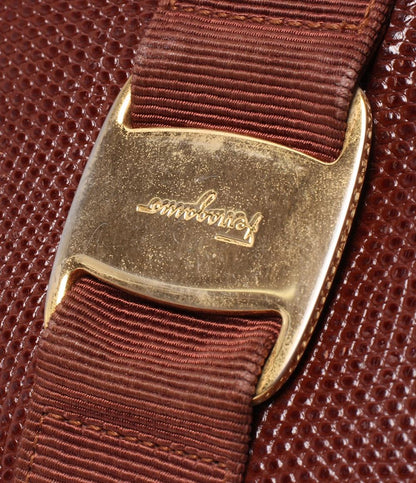 サルヴァトーレフェラガモ 二つ折り財布財布 型押しレザー ヴァラ レディース Salvatore Ferragamo