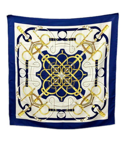 HERMES スカーフ シルク100% カレ90 Eperon dor レディース エルメス