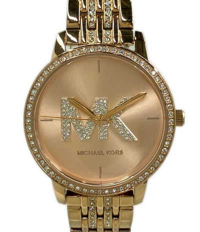 美品 MICHAEL KORS 腕時計 クオーツ ピンク系 MK-4372 レディース マイケルコース