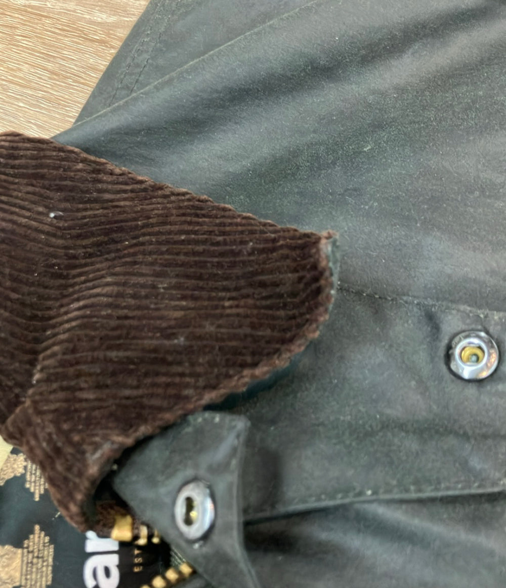バブアー ワックスドジャケット オイル BORDER WAX JACKET  ダブルジップ スナップボタン MWX0008SG91 メンズ Barbour Barbour ワックスドジャケット オイル BORDER WAX JACKET ダブルジップ