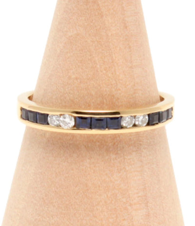 美品 リング 指輪 K18 サファイア 0.42ct ダイヤ 0.11ct レディース SIZE 12号