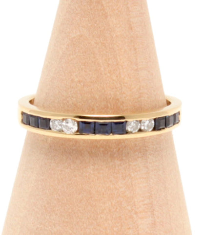 美品 リング 指輪 K18 サファイア 0.42ct ダイヤ 0.11ct レディース SIZE 12号