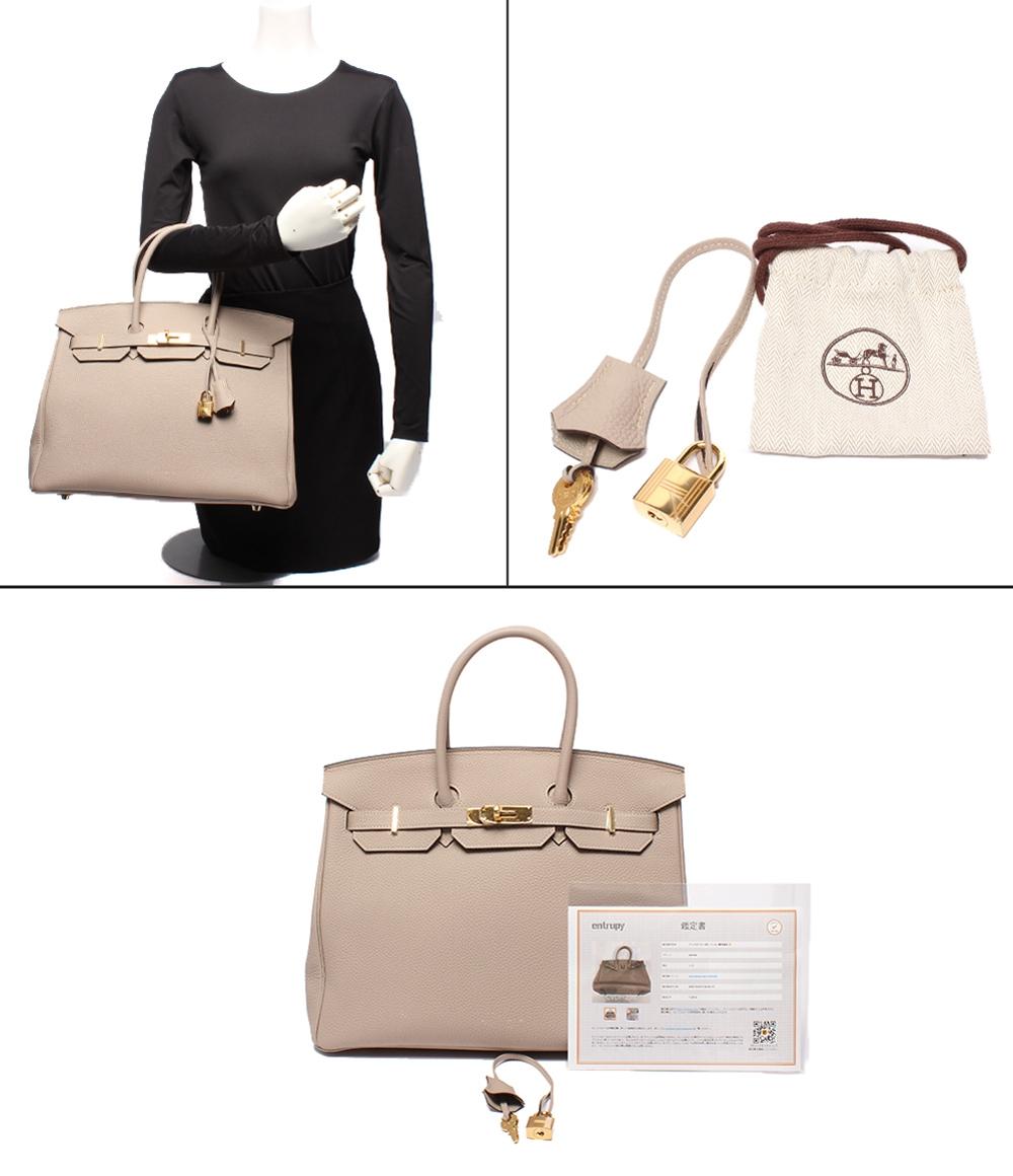 HERMES ハンドバッグ T刻印 ゴールド金具 トゴ 内縫い バーキン35 レディース エルメス