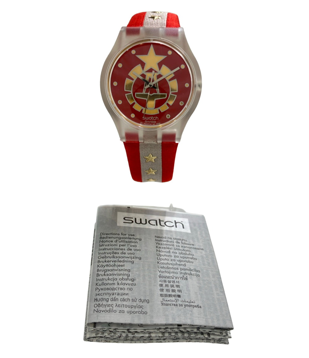 Swatch 腕時計 007コラボ ゲオルギー・コスコフモデル クオーツ レッド メンズ スウォッチ