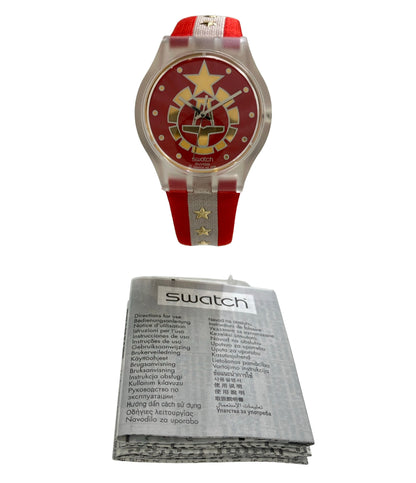 Swatch 腕時計 007コラボ ゲオルギー・コスコフモデル クオーツ レッド メンズ スウォッチ