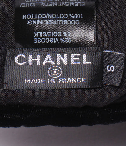 CHANEL ベレー帽 ベロア レディース SIZE S シャネル
