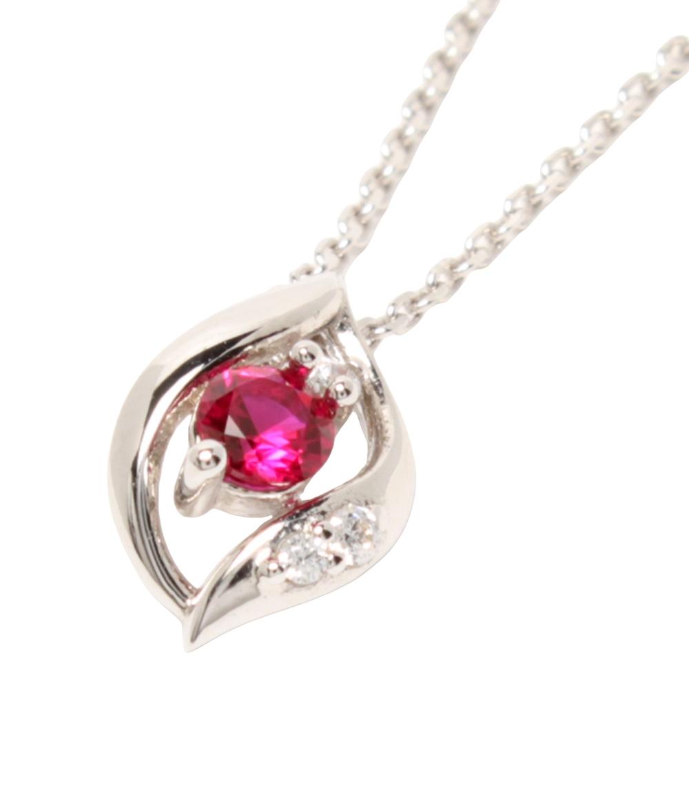 美品 エフ エイチ バード ネックレス SV925 ルビー レディース FH.BIRD