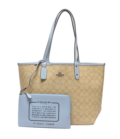 美品 COACH トートバッグ ショルダーバッグ 肩掛け リバーシブル シグネチャー F36658 レディース コーチ