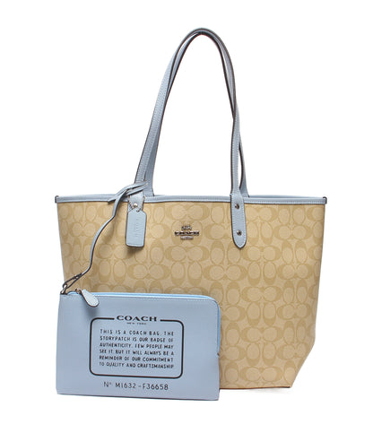 美品 COACH トートバッグ ショルダーバッグ 肩掛け リバーシブル シグネチャー F36658 レディース コーチ
