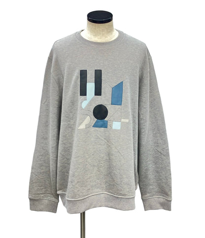 HERMES スウェット 裏起毛 レザーパッチ メンズ SIZE XXXL エルメス
