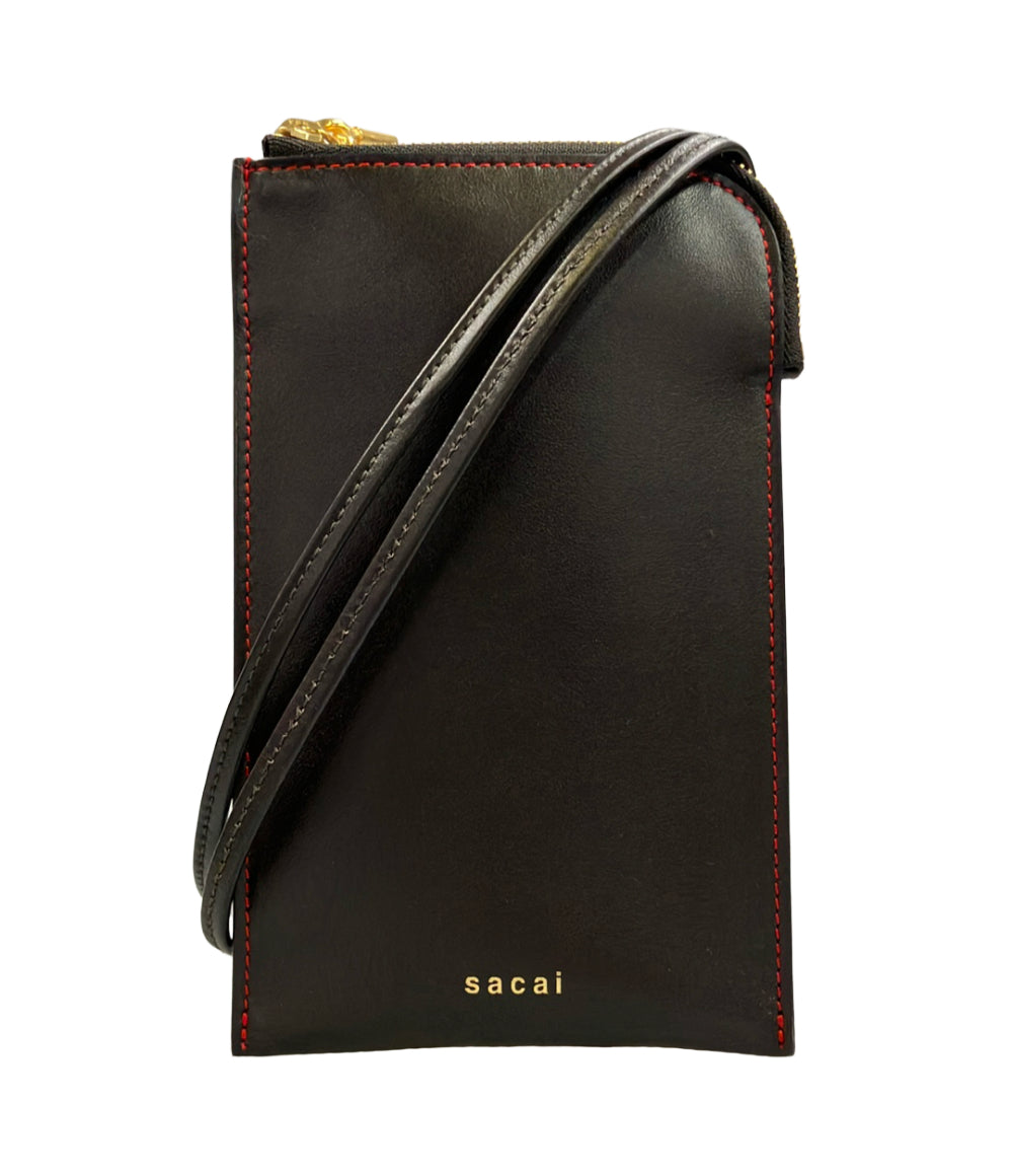 美品 Sacai ポーチ ショルダーバッグ 斜め掛け スマホポーチ レディース サカイ