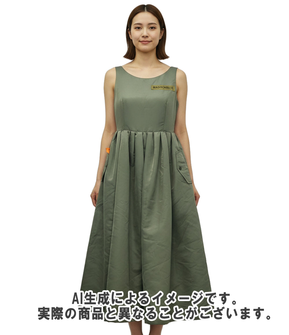 MADISONBLUE ギャザー パディング ツイル ドレス MB224-4003 レディース SIZE 01 (S) マディソンブルー