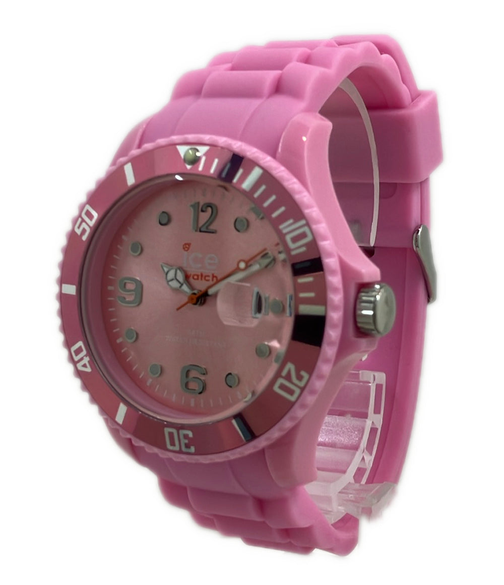 美品 ice watch 腕時計 クオーツ ピンク レディース メンズ アイスウォッチ