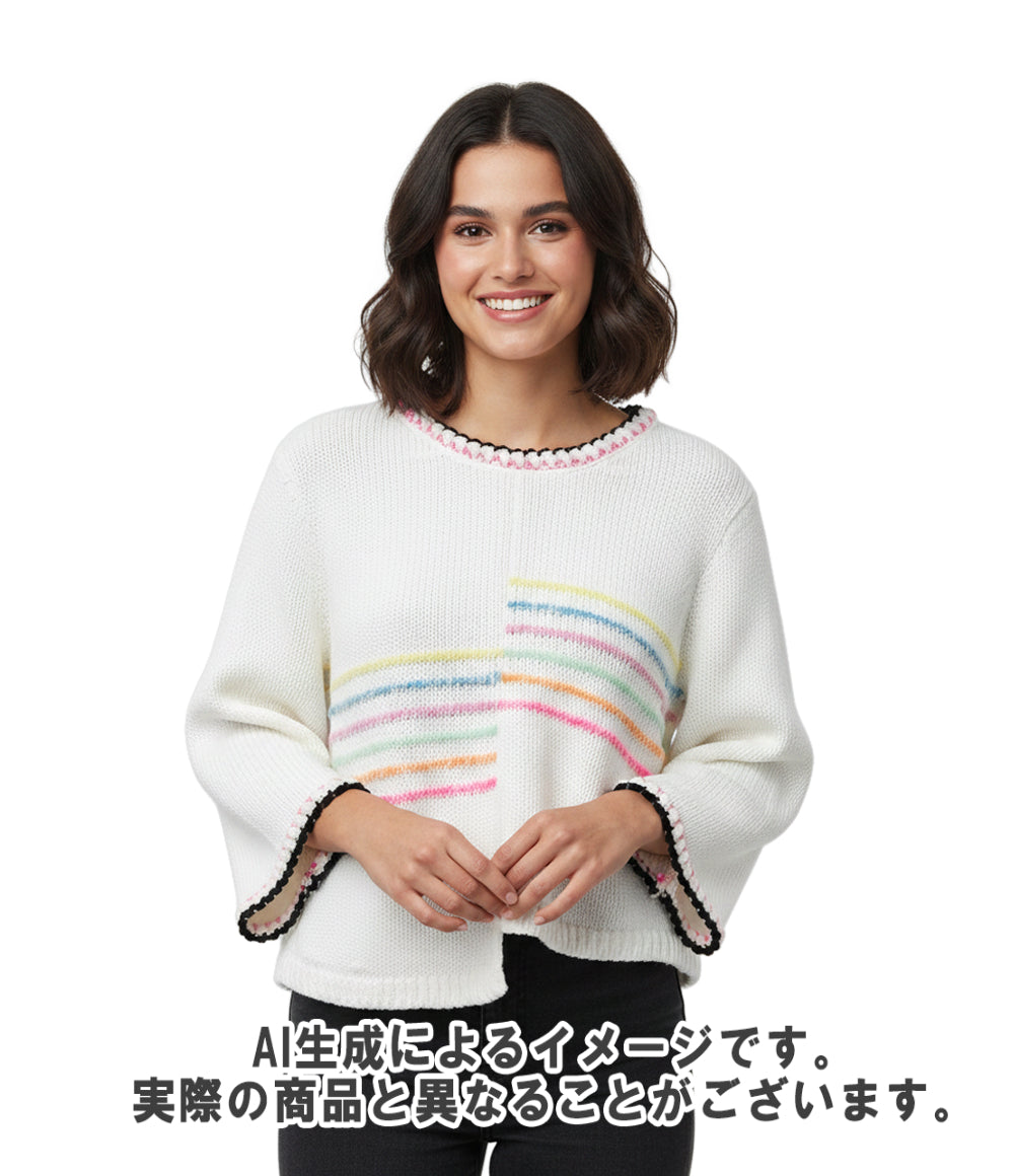 CHANEL アシンメトリー プルオーバー ニット P77146K11142 レディース SIZE 38 (S) シャネル