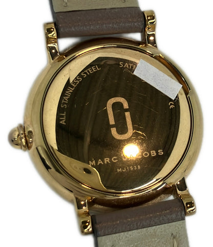 美品 MARC JACOBS 腕時計 クオーツ ホワイト MJ1538 レディース マークジェイコブス
