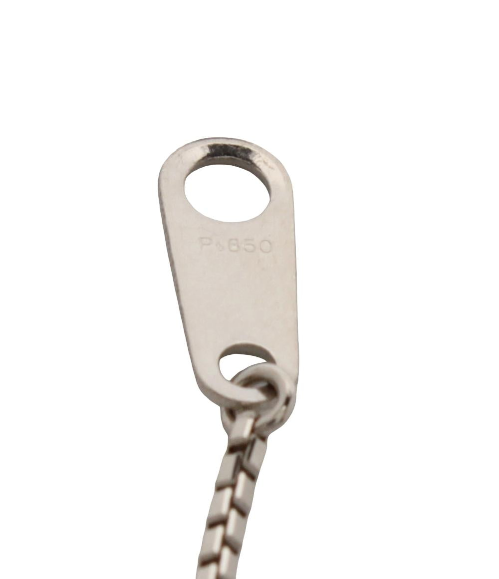 美品 ネックレス Pt900 Pt850 アクアマリン 0.19ct