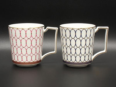 美品 WEDGWOOD マグカップ 2点セット ペア ルネッサンス ゴールド ピンク ブルー ウエッジウッド