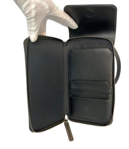 美品 EMPORIO ARMANI ショルダーバッグ トラベルポーチ ラウンドファスナー メンズ エンポリオアルマーニ