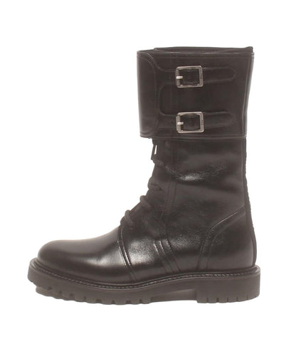 美品 クリスチャンディオール コンバットブーツ レザー レディース SIZE 34 1/2 Christian Dior