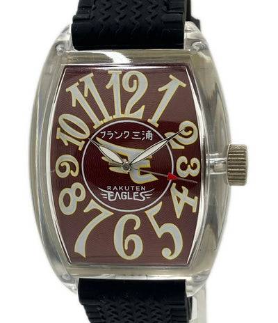 FRANKMIURA 腕時計 東北楽天ゴールデンイーグルス 俺の楽天 クオーツ レッド レディース メンズ フランク三浦