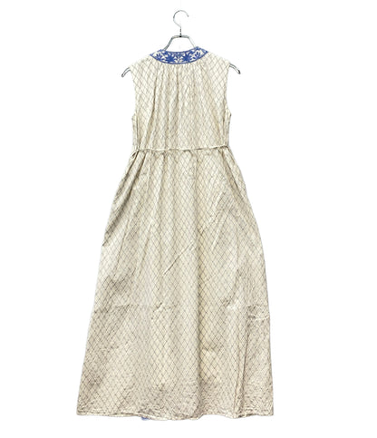 NE QUITTEZ PAS ノースリーブワンピース ダイヤチェック 010541GK3 レディース SIZE S ヌキテパ