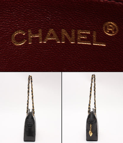 CHANEL チェーンハンドバッグ ゴールド金具 マトラッセ ラムスキン レディース シャネル