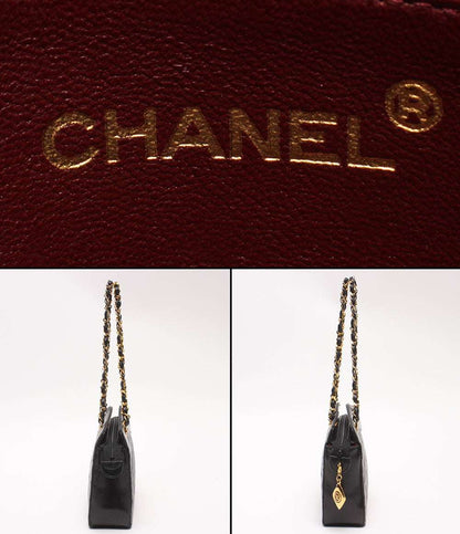 CHANEL チェーンハンドバッグ ゴールド金具 マトラッセ ラムスキン レディース シャネル