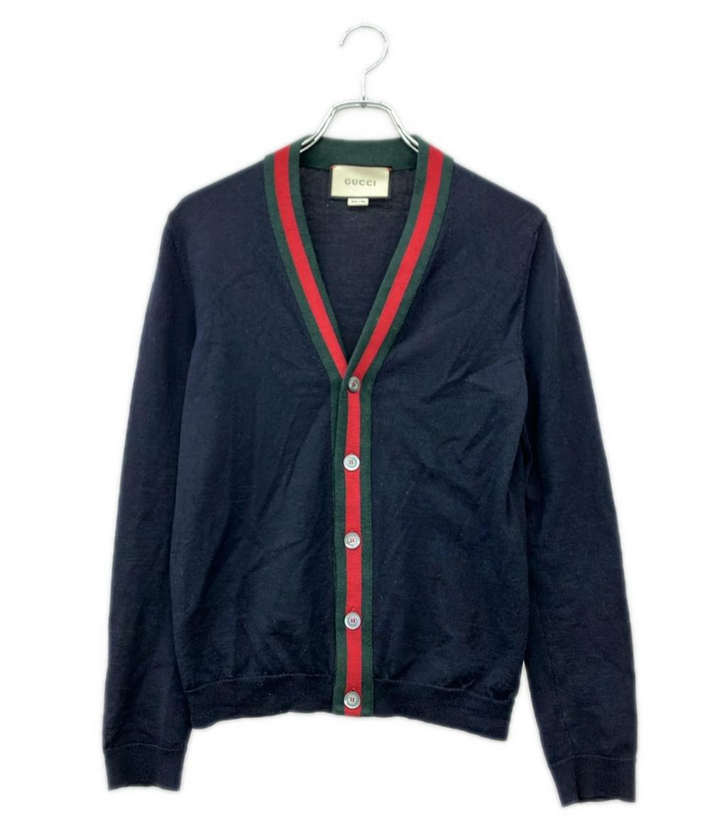 GUCCI シェリーライン Vネック ニット カーディガン 408146 メンズ SIZE XS グッチ