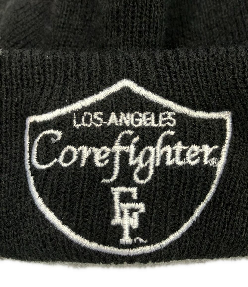 コアファイター　つば付きニット帽　ニューヨークハット　ブラック 美品 CORE FIGHTER つば付きニット帽 メンズ レディース SIZE ONE SIZE