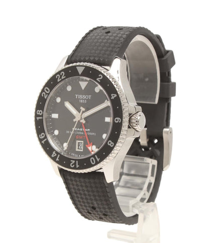 美品 TISSOT 腕時計 シースター1000 SEASTAR1000 クオーツ ブラック T120852A レディース メンズ ティソ