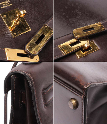 HERMES ハンドバッグ ◯G刻印 ゴールド金具 ボックスカーフ ケリー 32 レディース エルメス