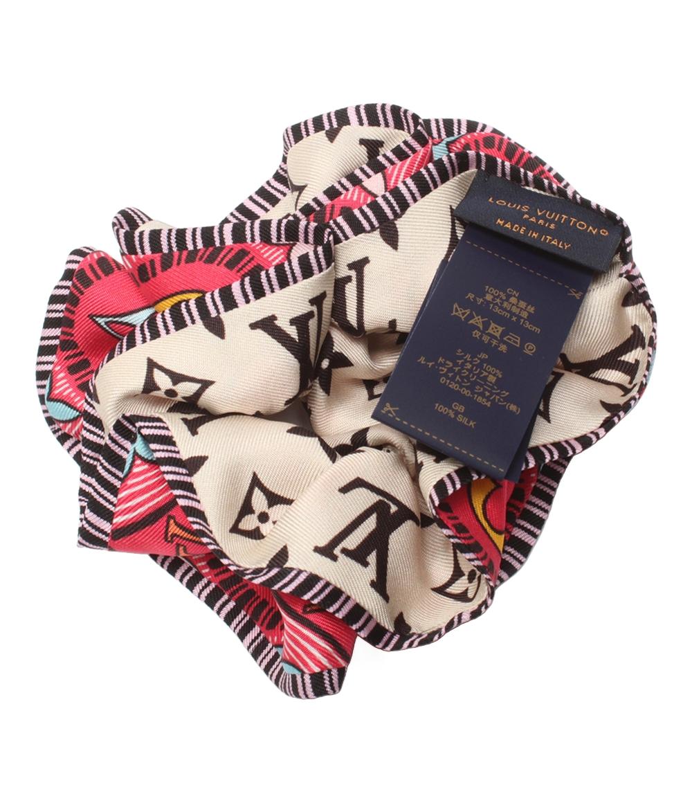 美品 LOUIS VUITTON シュシュ シルク100％ シュシュ・モノグラム タイルズ M78435 レディース ルイ・ヴィトン
