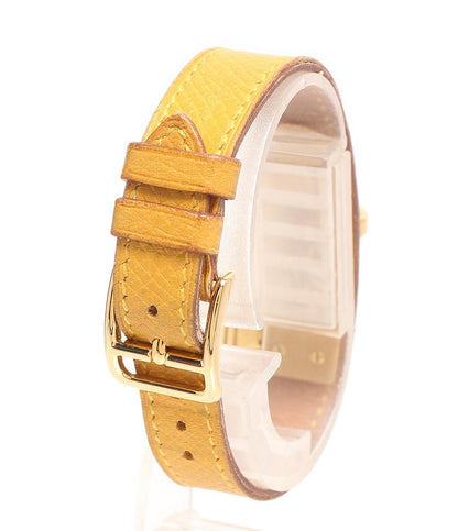 エルメス 腕時計 ○Z刻印 ゴールド金具 イエローベルト ケリーウォッチ クオーツ ゴールド レディース HERMES