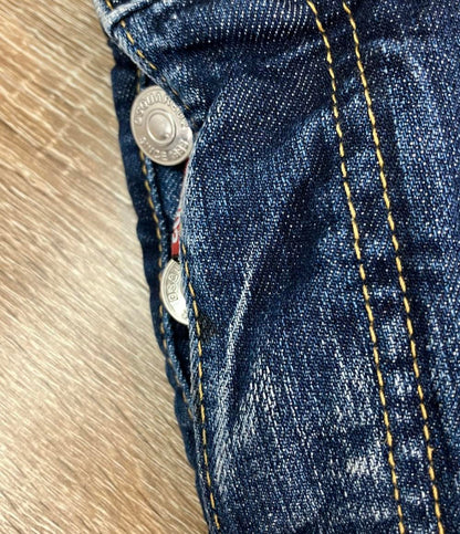 DSQUARED2 デニムパンツ ダークウォッシュ ペイント 破れ ヒゲ加工  tidy biker jeans メンズ SIZE 46 (S) ディースクエアード
