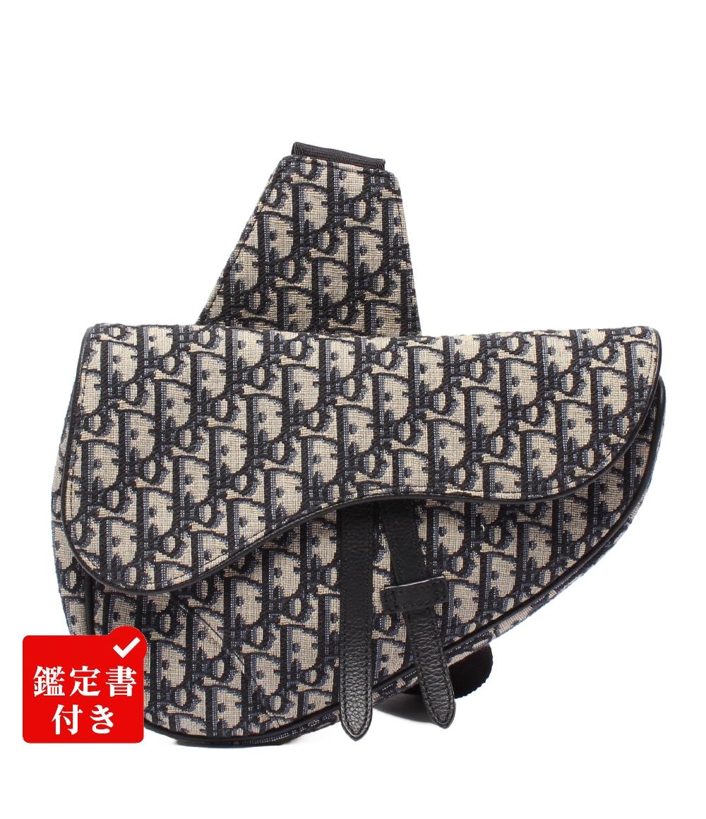 美品 Dior ボディバッグ キャンバス サドルバッグ 16BO0262 メンズ ディオール