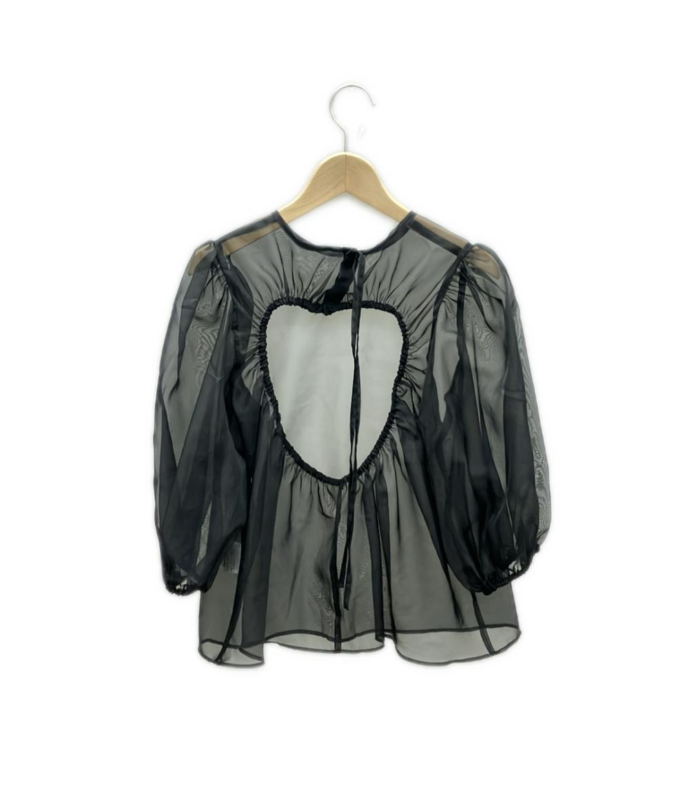 アキキ バルーンスリーブ半袖シアーブラウス レディース SIZE F akiki